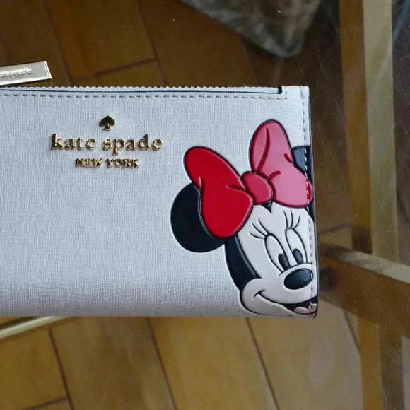 Disney X Kate Spade New York Minnie Small Slim Bifold Wallet KG660 - Picture 2 of 8